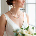 Tamara, dreiteiliges Braut-Perlenschmuck-Set – handgefertigter Perlenschmuck von BABUSKINA