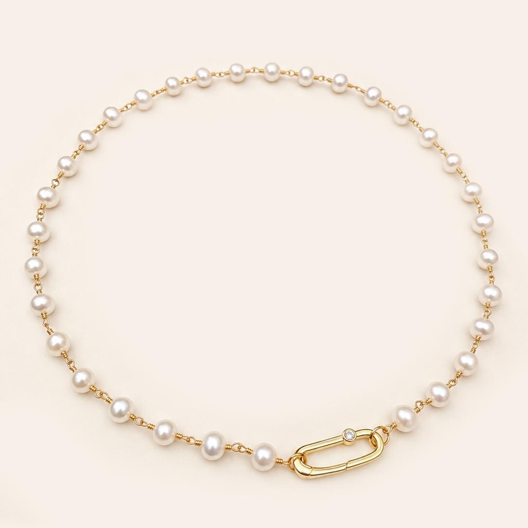 Jasmin, Pearl Choker Necklace