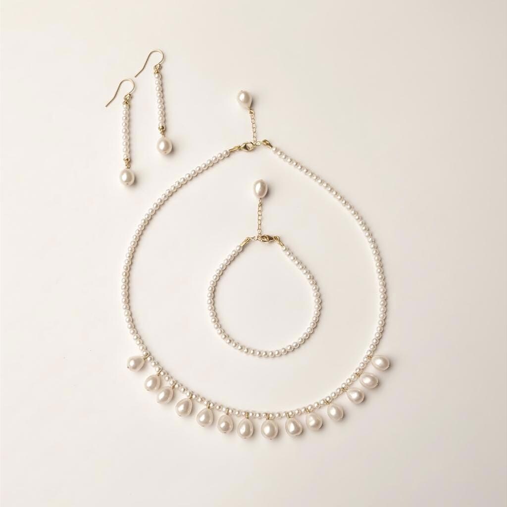 Tamara, 3-Piece Pearl Bridal Set