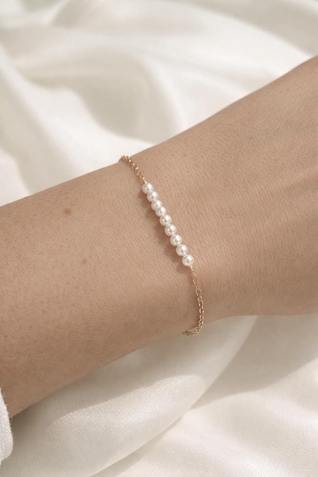 Nina, Perlen-Kettenarmband
