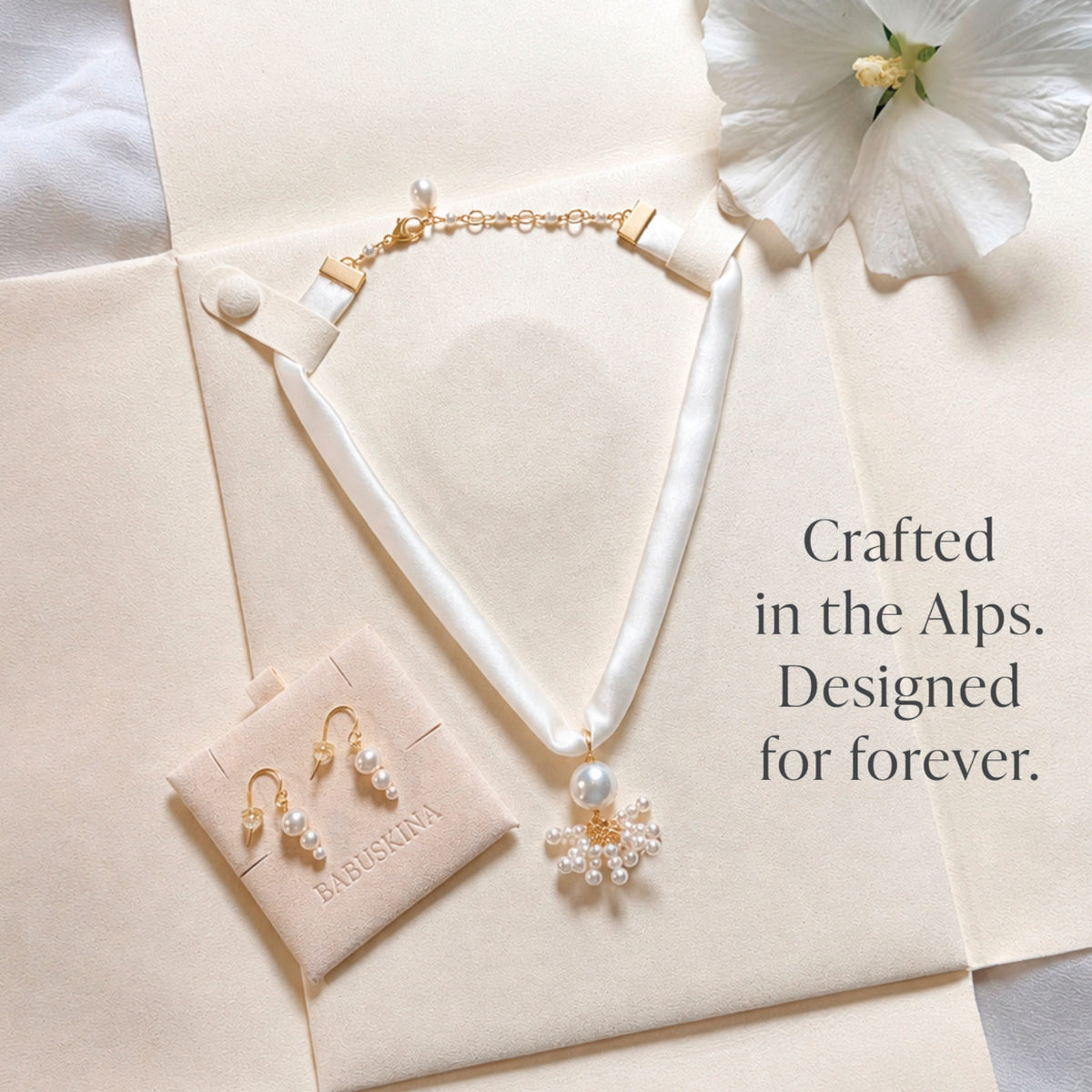 BABUSKINA pearl jewellery handcrafted in the Swiss Alps