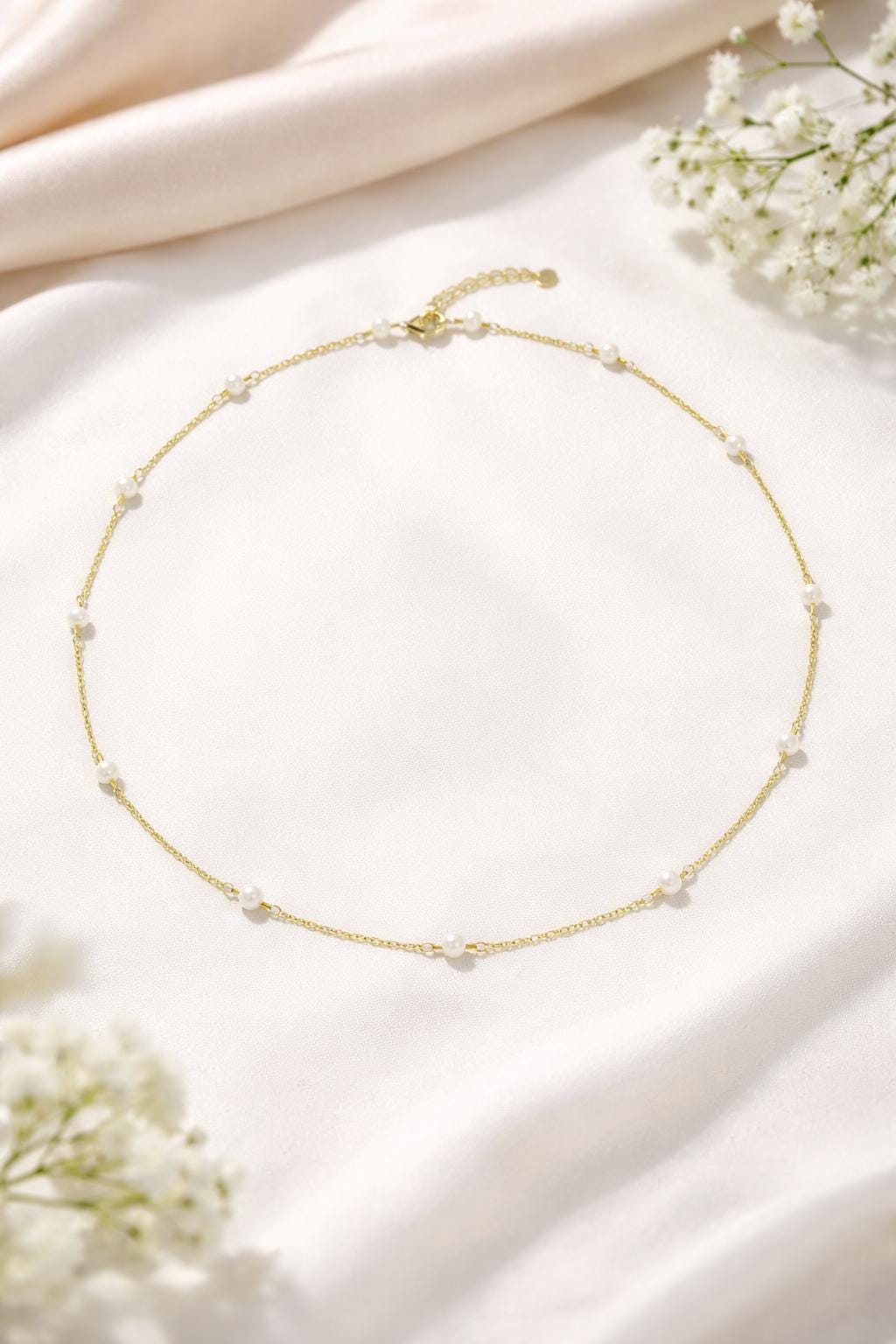 Heidi, Pearl Station Necklace