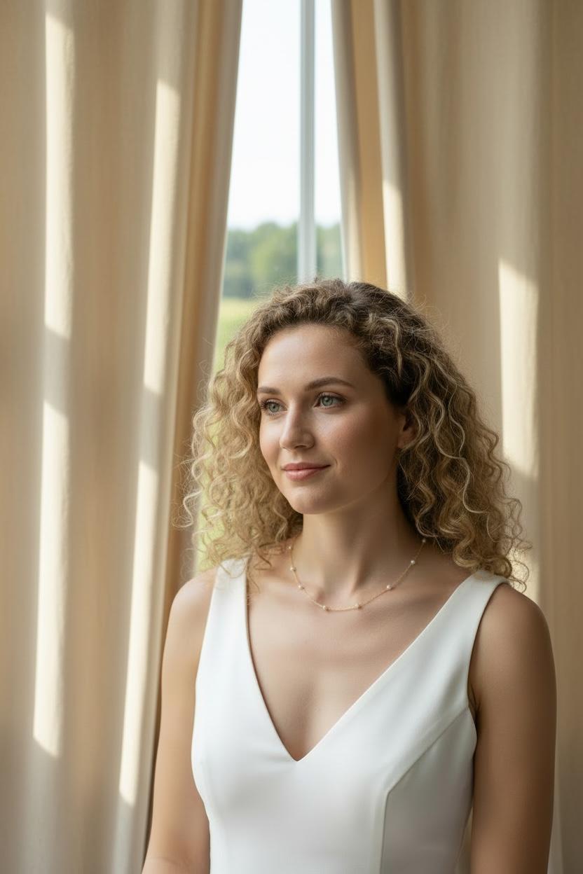 Heidi, Pearl Station Necklace