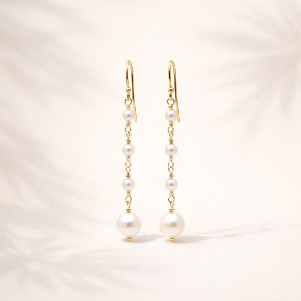 Alessia, Minimalist Pearl Jewelry Set
