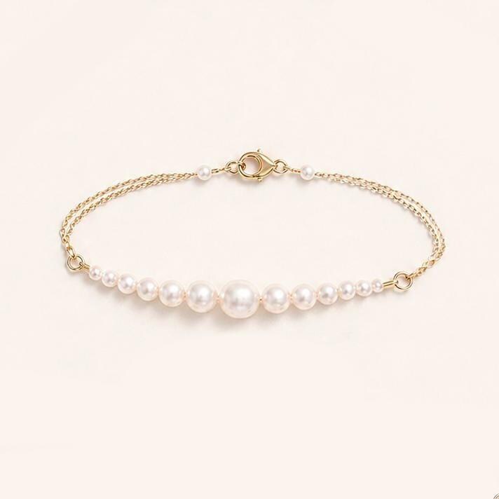 Selina, abgestuftes Perlenarmband – handgefertigter Perlenschmuck von BABUSKINA