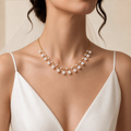 Nadine Baroque Pearl Choker with natural white pearls
